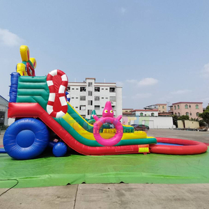 Tobogán acuático inflable de triple carril con piscina gigante desmontable - Product Image 3