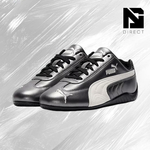 Puma Wmns Speedcat 'Metallic Pack - Black White' Zapatillas deportivas para mujer Speedcat con cordones, punta redonda, tacón plano y transpirables - Product Image 4