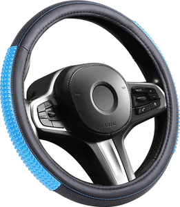 Housse de volant de voiture universelle en PVC souple, texture luxueuse, design anti-reflets et résistant aux traces de doigts - Product Image 3