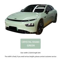 Cristal luz verde caqui 1,52*18M PVC coche cambio de color película de vinilo para carrocería