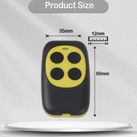 Fabricant 433mhz Clone Code RF Télécommande sans fil jaune pour porte électrique et fenêtre de secours face à face