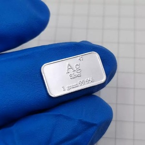 1g gümüş bar ayna cilalı Metal gümüş değerli Metal Ag 99.9% - Product Image 2