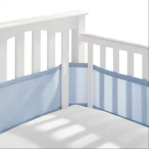 Milieuvriendelijke Baby Peuter Bed Sandwich Veiligheid Bumper Rand Hoek Beschermer Zacht Ademend Baby Mesh Wiegvoering