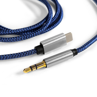 Microphone de Studio de haute qualité Câble auxiliaire USB C 8pin Light Ning à 3.5mm Adaptateur de prise mâle Câble audio d'extension