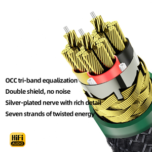 Cho ataudio Hi-end OCC AC cáp điện đồng nguyên chất HIFI âm thanh chúng tôi dây điện sợi carbon kết nối cho loa màn hình PVC jack - Product Image 4