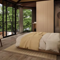 Tente d'hôtel de luxe robuste Safari Glamping 10-12 résistance au vent tous temps pour 2 personnes