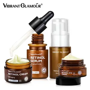 VIBRANT GLAMOUR Retinol Đặt Mặt Kem + Facial Serum + Mắt Serum + Kem Mắt Retinol VA Chống Lão Hóa Làm Trắng Renewing Da H