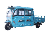 Tricycle électrique entièrement fermé pour hommes, nouveau design, cabine à double rangée, vente populaire,