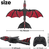 Drakon volant télécommandé pour enfants, jeu de plein air, avion en mousse à lancer, radiocommandé avec portée de 150 m et 2 canaux