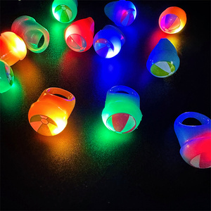 HAPU Factory TPR Material Toy <b>Round</b> Hot Air <b>Balloon</b> Ring with LED Lights Party Finger Toy High Quality Gift - Product Image 4