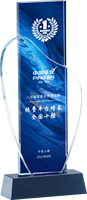 Trofeo Deportivo de Forma Irregular con Doble Cristal y Impresión a Color Personalizada, Premio de Honor Individual