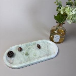 Porta Incienso y Bandeja Difusora de Aromaterapia de Mármol Natural Pulido de Lujo con Plato para Esencias - Product Image 1