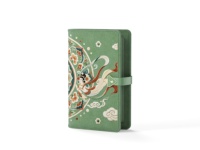 Pochette à bijoux rectangulaire simple en velours rose imprimé Feitian de Dunhuang, motif uni, fermeture magnétique, art chinois, voyage