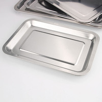 Assiette carrée pour la maison, plateau rectangulaire en acier inoxydable