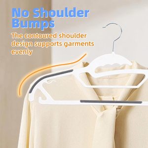 30 Pack <b>Plastic</b> Clothes Hangers Non-Slip Slim Hangers Heavy Duty Space Saving Hangers - Product Image 4