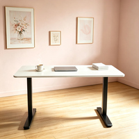 Vente en gros, 1 MOQ, cadre de bureau électrique à moteur unique, 2 sections inversées, réglable en hauteur, pour bureau assis-debout