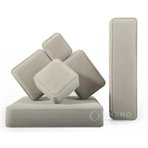 Bulk Order Beige Velvet Jewelry Display <b>Box</b> Set <b>Soft</b> Plush Lining Custom Size And Logo Acceptable For Jewelry Retailers - Product Image 5