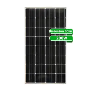 Greensun 25 साल की वारंटी 36 कोशिकाओं मोनो 180w 190w 200 वाट सौर pv पैनलों कीमत 5BB सौर पैनल 200 w