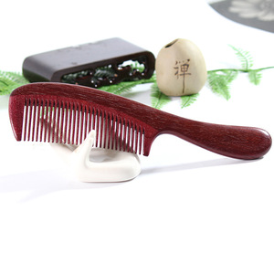 Peine para el cabello de madera de sándalo, 20 cm, hecho a mano, color sólido, boutique de alta gama para mujeres, niños y adultos - Product Image 3