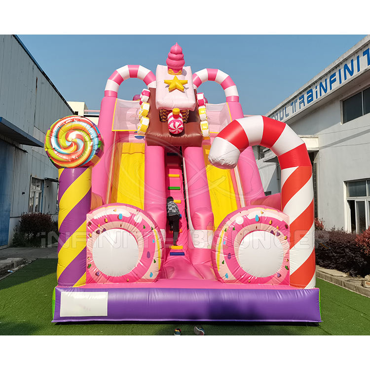 Commercial Candy Bounce House Inflatables Slide Inflatable slip n Slide ...