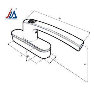Accessori Hardware per porte e finestre in alluminio con chiusura a ponte rotta verso l'interno verso l'esterno con apertura delle finestre serrature interne esterne - Product Image 5