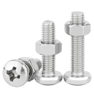 10 juegos/bolsa de tornillos y tuercas de cabeza cruzada de acero inoxidable 304, M1.6, M2, M2.5, M3, M3.5, conjunto de tornillos y tuercas de cabeza redonda - Product Image 4