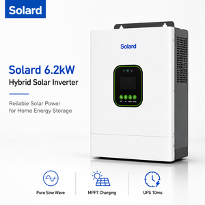 Convertisseur solaire hybride Solard 6,2 kW 51,2 V 6200 W MPPT hors réseau avec chargeur pour stockage d'énergie domestique - Product Image 1