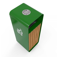 Seau de rangement extérieur en bois de haute qualité poubelle en métal économique pour déchets de jardin litière quotidienne/poubelle en bois de fer