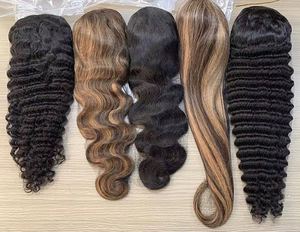 Venta al por mayor de pelucas de cabello humano birmano, doble estiramiento, sin pegamento, Full Hd, 360 - Product Image 5