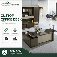 Bureau de direction moderne en forme de L avec design français, montage facile, en bois, multifonctionnel