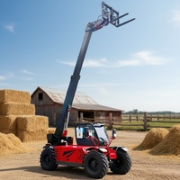Chariot télescopique tout-terrain industriel, capacité de 3 tonnes, portée de 7 m, moteur diesel 4x4 pour l'exploitation minière et la construction