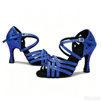 Chaussures de danse latine à talons hauts pour femmes, chaussures de performance professionnelles pour l'intérieur, semelle en cuir, dessus en satin