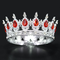 Nouvelle couronne en plastique et en cristal, élégante pour la mariée, décoration de gâteau de fête