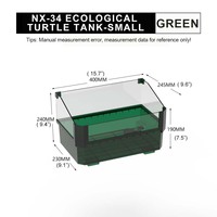 Nouveau Design Détachable En Plastique Bureau Aquarium Écologique Tortue Réservoir Terrapin Boîte Tortue Habitat Reptile Réservoir
