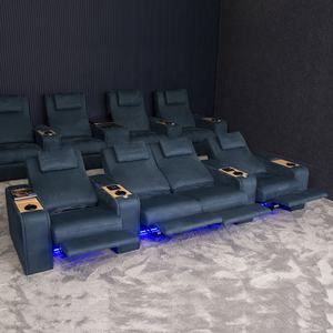 Chaises de <span class=keywords><strong>cinéma</strong></span> en cuir pur <span class=keywords><strong>2022</strong></span>, canapé électrique inclinable, sièges de salle de <span class=keywords><strong>cinéma</strong></span> modernes avec porte-gobelet et plateau LED - Product Image 5