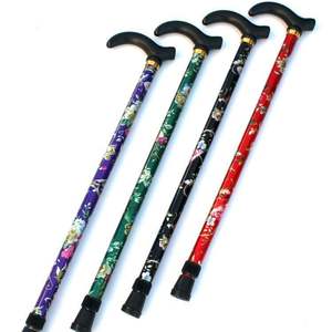 Printed Walking <b>Stick</b> Two Section Adjustable Trekking Pole Metal Shaft Rubber Tip For Elderly Hiking Support - Product Image 1