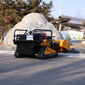 Remote Controlled Agricultural Flail Mower Pro Tracked <b>Grass</b> <b>Cutting</b> <b>Machine</b> 80cm 100cm Width for Vegetation Maintenance - Product Image 6