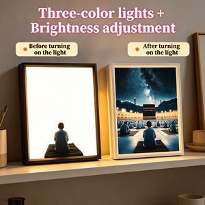 LED Decorative Night Light Islamic Worship 3D Light Painting Prayer Pattern Quran Islamic Worship Night Light - Product Image 4
