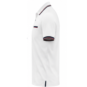 <b>White</b> Men's Short Sleeve <b>Polo</b> Shirt With Contrast Trim Collar And Chest Pocket Regular Fit Casual Cotton Oxford Fabric - Product Image 6