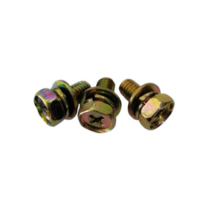 Hex Head Cross Combination Machine <b>Screws</b> Metric Carbon Steel Class 8.8 Zinc Plated Standard Thread Fasteners - Product Image 1