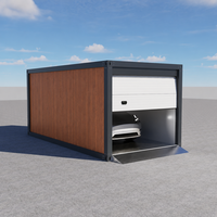 Garage modulaire détachable de 20 pieds en acier préfabriqué avec porte à enroulement pour le stockage de véhicules agricoles dans la cour