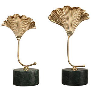 Ornement de bureau en laiton Ezom en forme de feuille de Ginkgo, décoration créative pour la maison, pour meuble TV, meuble à vin, entrée. - Product Image 5