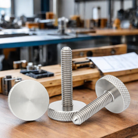 Vis à molette moletée DIN 653 en laiton usiné CNC, plaqué zinc, oxyde noir, plaqué argent, grades 5.8-12.9, vente en gros