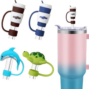 จุกปิดหลอดดูดกาแฟซิลิโคน PVC ป้องกันฝุ่น ขนาด 10 มม. หลายแบบ สำหรับแก้ว - Product Image 2