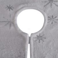 48 ''Ivoire Flanelle Dorure Flocon De Neige Arbre De Noël Jupe Vintage Ornement Tapis De Sol pour Décorations