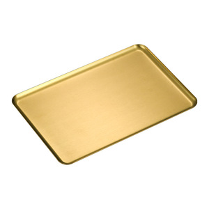 Stainless Steel Square Serving Tray 304 Food Grade Restaurant Plate Silver Gold Color Deep Dish Commercial Use - Product Image 4