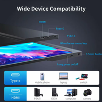 Nouveauté : Moniteur de jeu portable 15,6 pouces pour ordinateur portable, PS4, Switch avec port USB-C, résolution 1920*1080