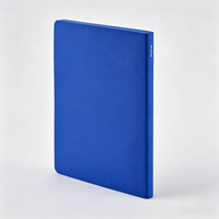 Carnet personnalisé en cuir PU souple, pages bleues, logo personnalisé, agenda pour le bureau