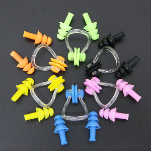 Hochwertige Silikon-Nasen clips Wasserdichte Schwimm nasen stopfen Ohr stöpsel für Erwachsene Kinder, Ohr nasen schutz - Product Image 2
