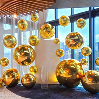 Ballons en aluminium en forme de sphère 4D dorés, de 10 à 60 pouces, parfaits pour les décorations de mariage, d'anniversaire, d'événements et de fêtes